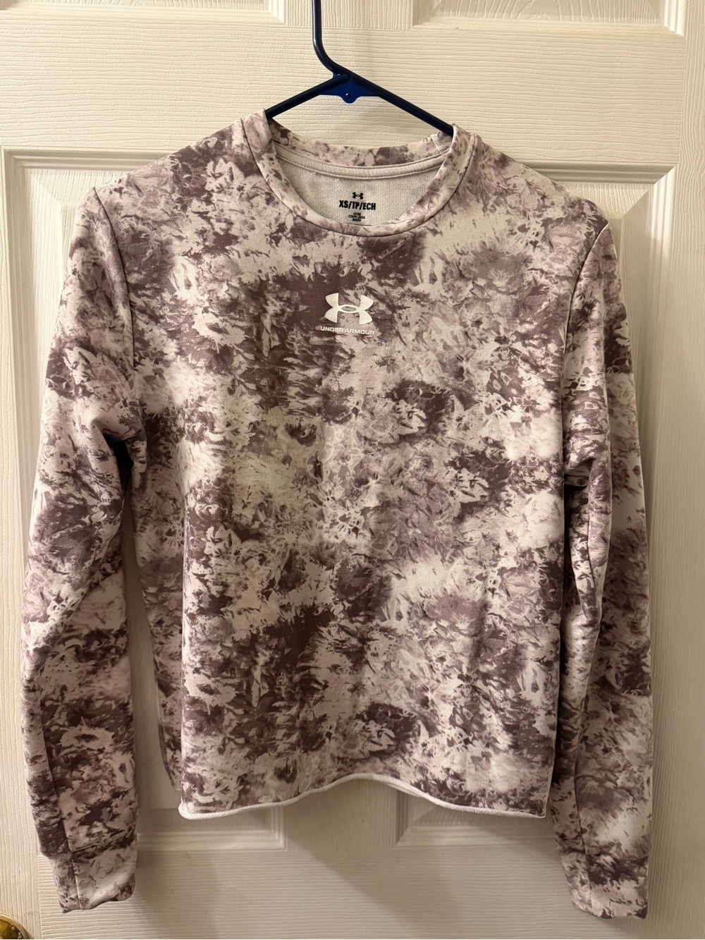 Under Armour Women's Long Sleeve Performance Tee in Mauve Tie-Dye